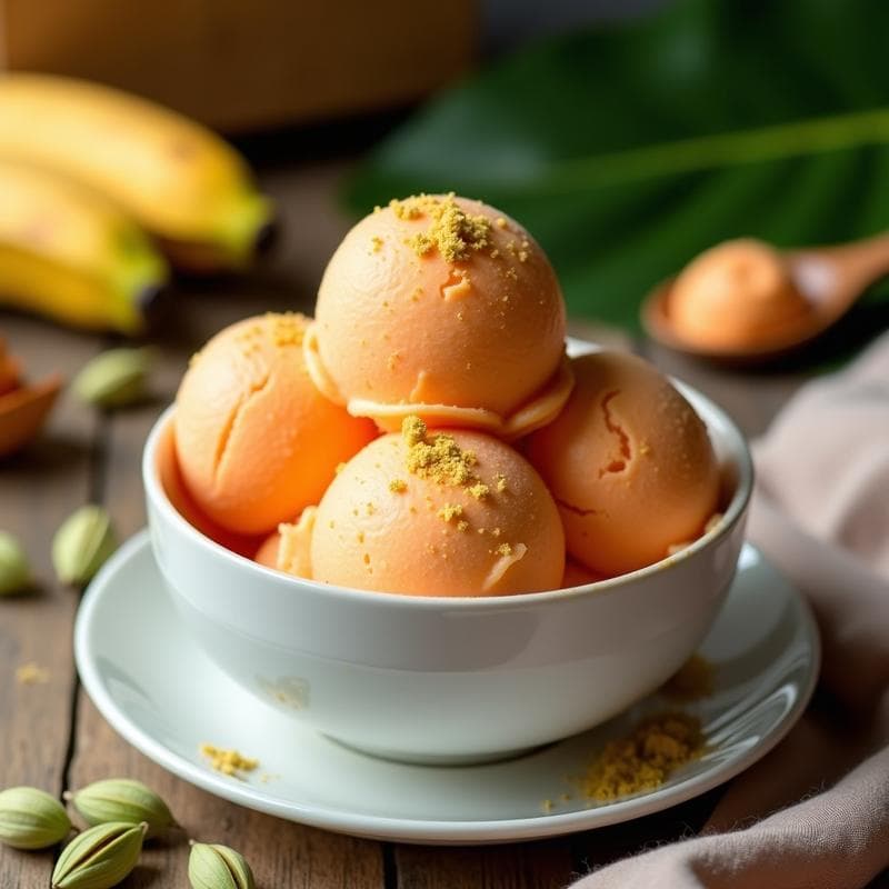 Helado de Mamey Sapote y Cardamomo: Postre Vegano Mexicano Sin Lácteos en 4 Ingredientes