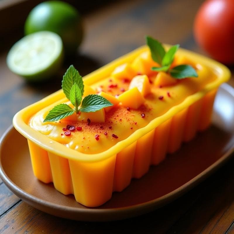 Helado de Mango y Chile en Tajín: Postre Mexicano Picante y Fresco