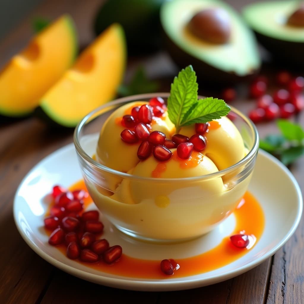 Helado de Mango con Chutney de Chile Habanero: Postre Picante-Dulce Vegano