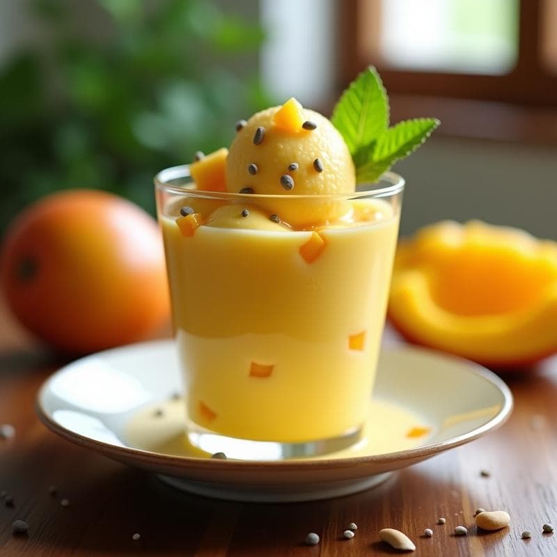 Helado de Mango y爵人的 (Jiaogulan): Postre Chino Sin Lácteos con Propiedades Antienvejecimiento
