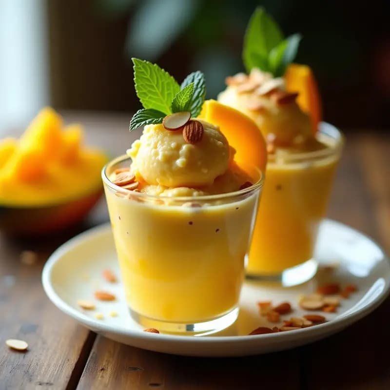 Helado de Mango Sticky Rice: Postre Tailandés Vegano Sin Azúcar