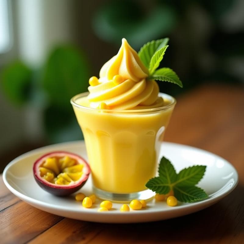 Helado de Maracuyá y Aloe Vera: Postre Brasileño Sin Azúcar y Sin Lácteos en 3 Ingredientes