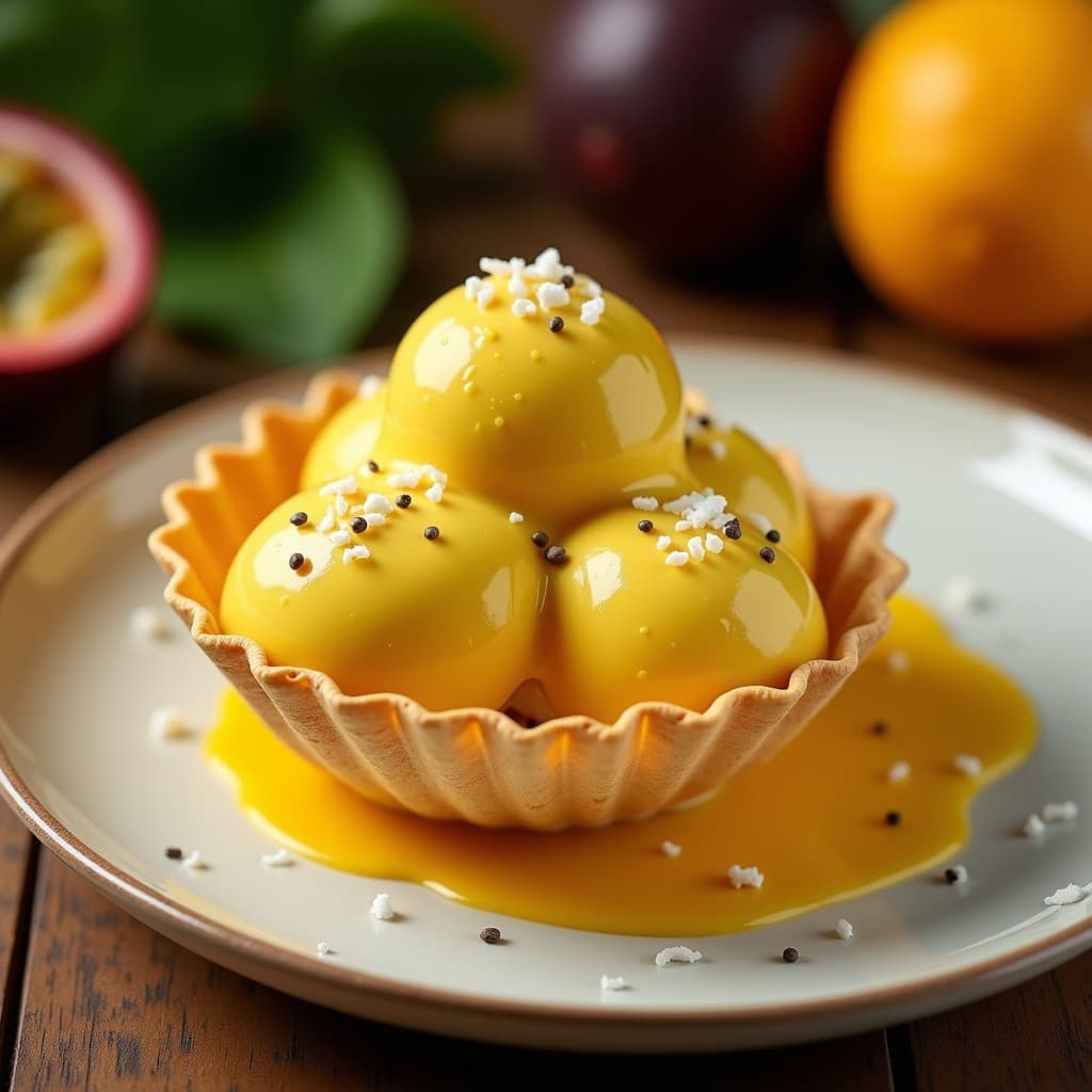 Helado de Maracuyá y Cúrcuma: Postre Brasilero Sin Azúcar con Base de Aquafaba