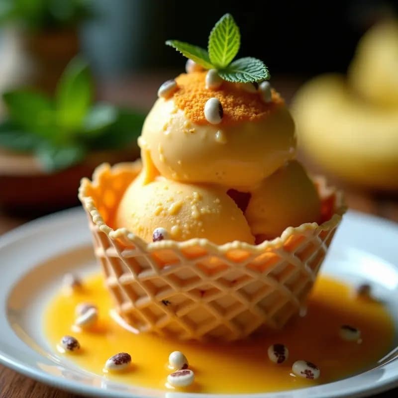 Helado de Maracuyá y Semillas de Cába: Postre Colombiano Sin Azúcar en Thermomix