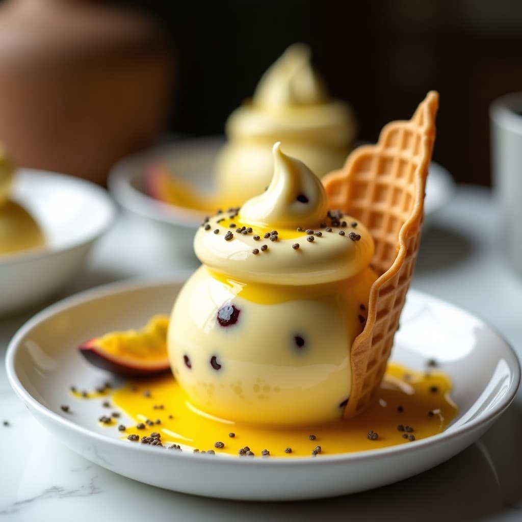 Helado de Maracuyá con Base de Yogur de Soja: Postre Vegano y Probiótico