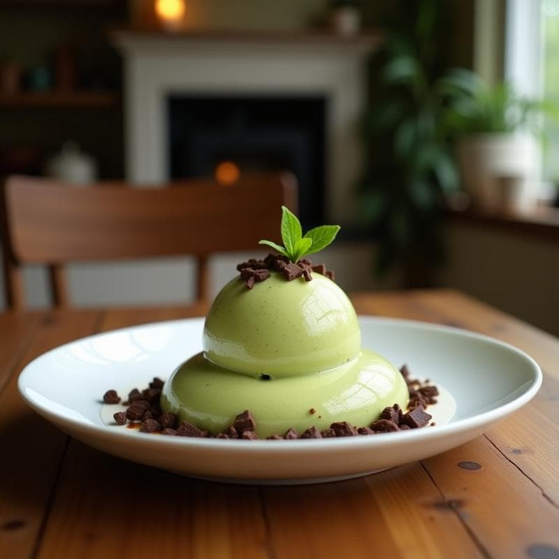 Helado de Matcha y Coco con Trozos de Chocolate 90%: Postre Keto Sin Azúcar en 5 Minutos