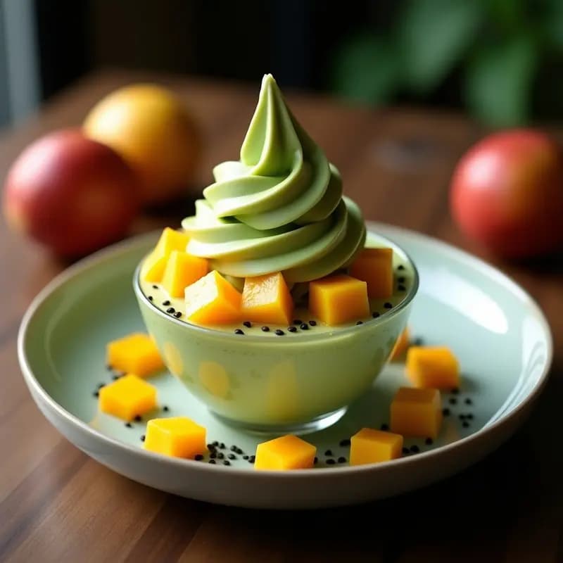 Helado de Matcha y Mango con Topping de Wasabi: Postre Japonés Viral en 5 Minutos