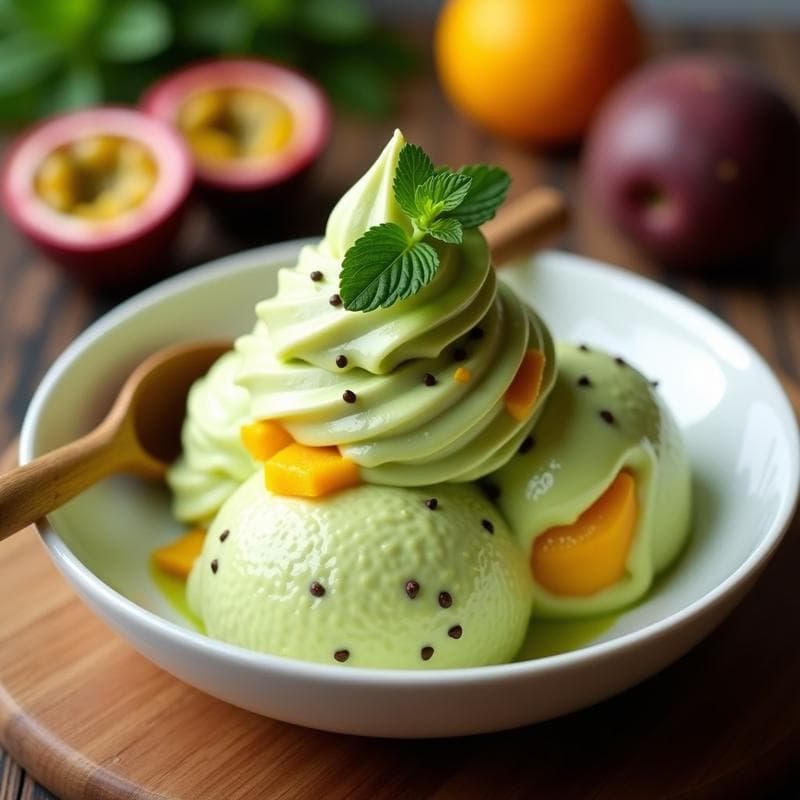Helado de Matcha y Maracuyá: Postre Vegano Sin Lactosa y Antioxidante