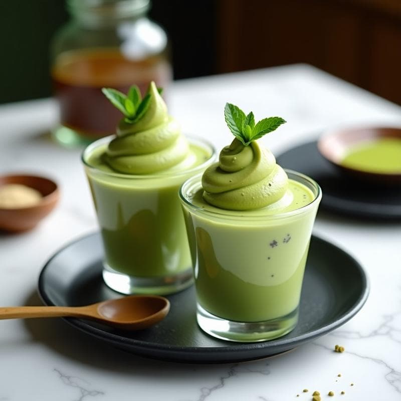 Helado de Matcha y Miel de Manuka: Postre Japonés Antioxidante sin Lácteos