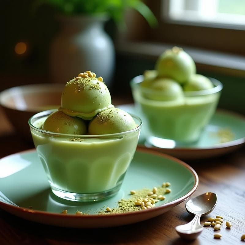 Helado de Matcha y Semillas de Loto: Postre Chino Sin Azúcar y Alto en Antioxidantes
