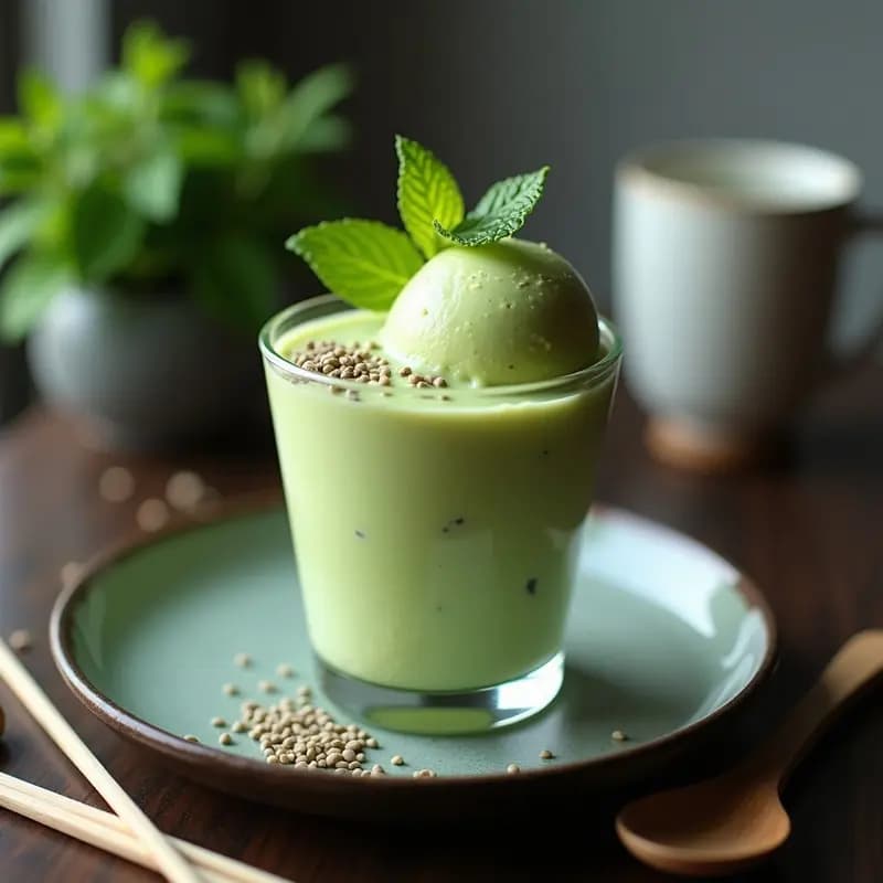 Ice Cream de Té Matcha y Wasabi: Postre Japonés Innovador Sin Lácteos