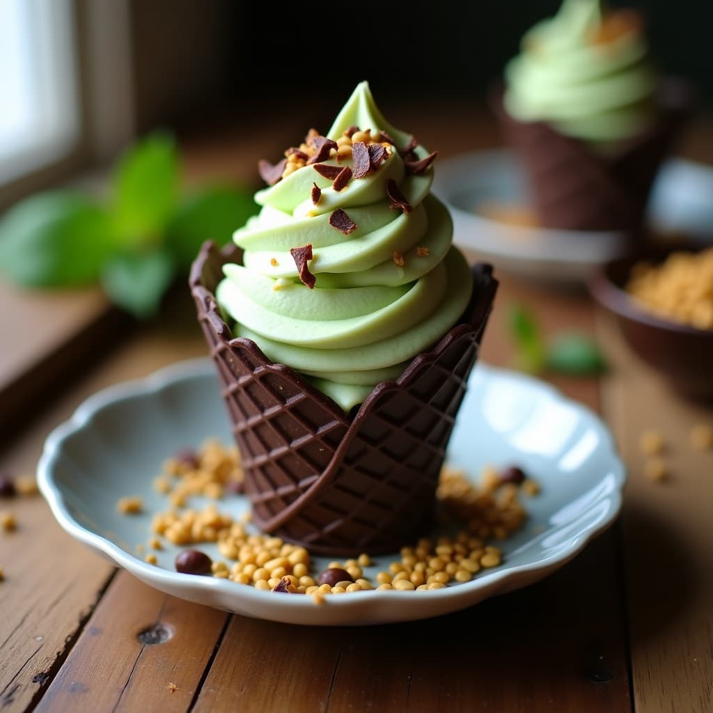 Helado de Máte con Virutas de Chocolate 85% y Semillas de Amaranto: Postre Keto y Energizante