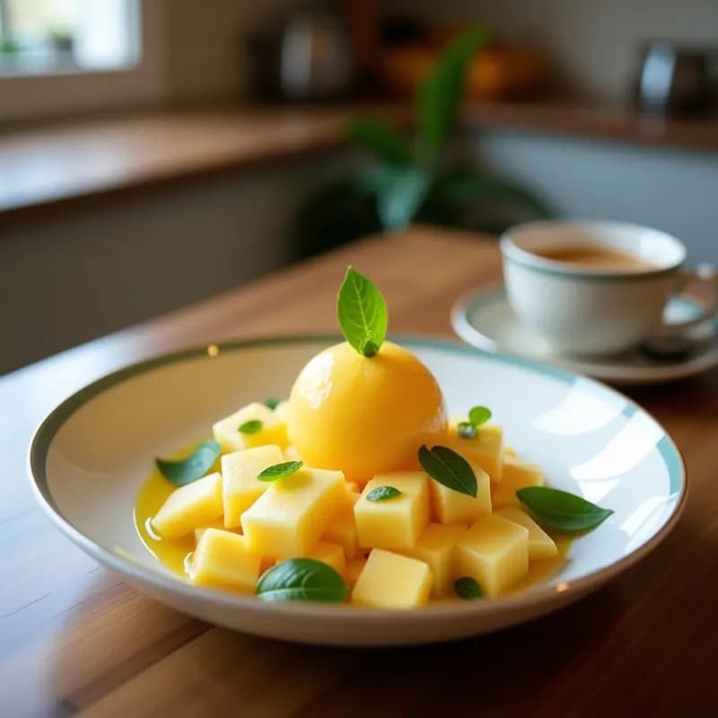 Helado de Melón Amargo y Lima: Postre Tailandés Sin Azúcar y Refrescante