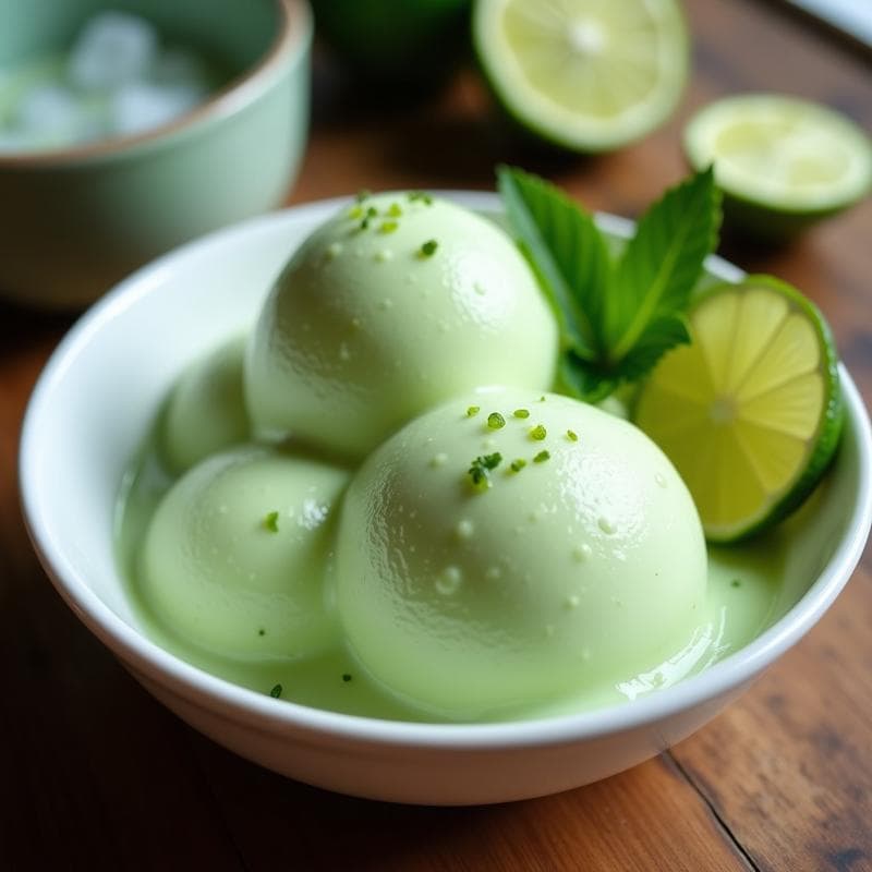 Helado de Pepino y Lima con Jengibre: Postre Vegano Sin Lácteos y Refrescante