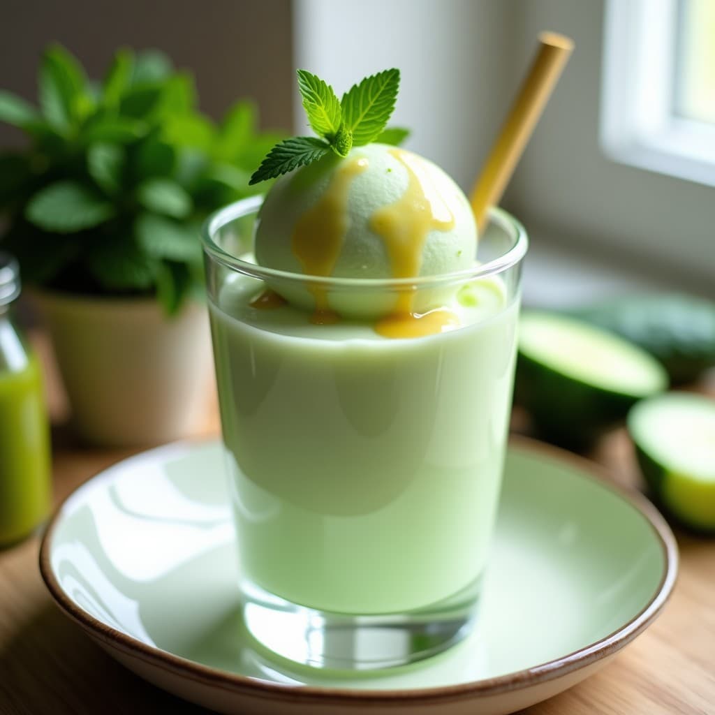 Helado de Pepino y Mentas con Sirope de Stevia: Postre Keto y Refrescante