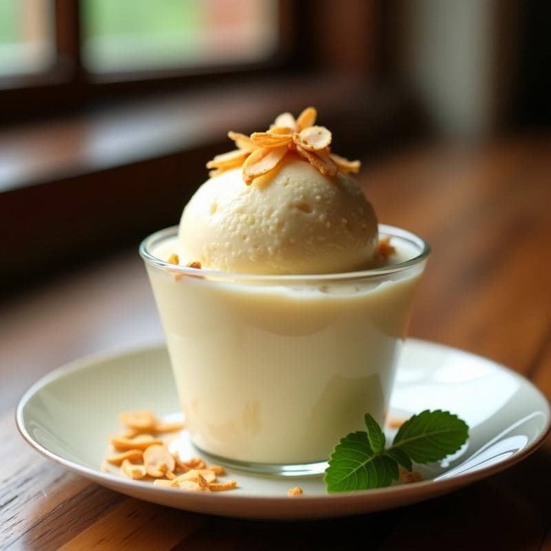 Helado de Pera y Jengibre: Postre Chino Sin Lácteos con Sirope de Agave