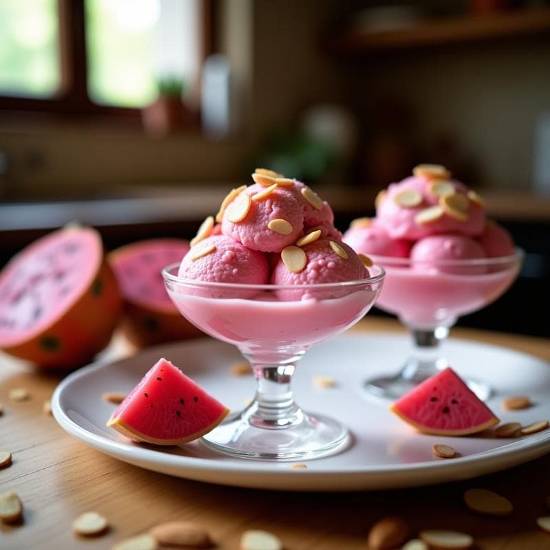 Helado de Pitahaya y Alberche: Postre Español Sin Azúcar con Toque Exótico en 3 Ingredientes