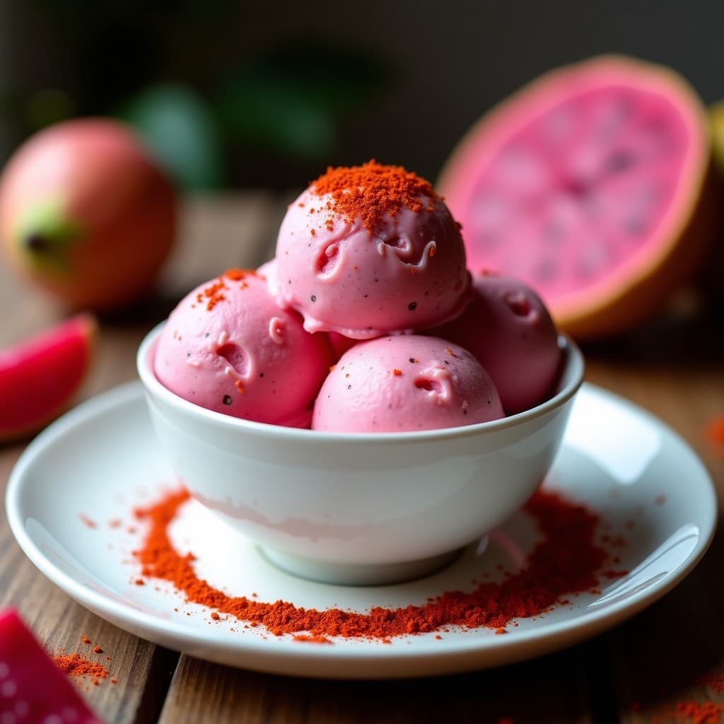 Helado de Pitahaya y Chile en Polvo: Postre Mexicano Sin Azúcar y Keto