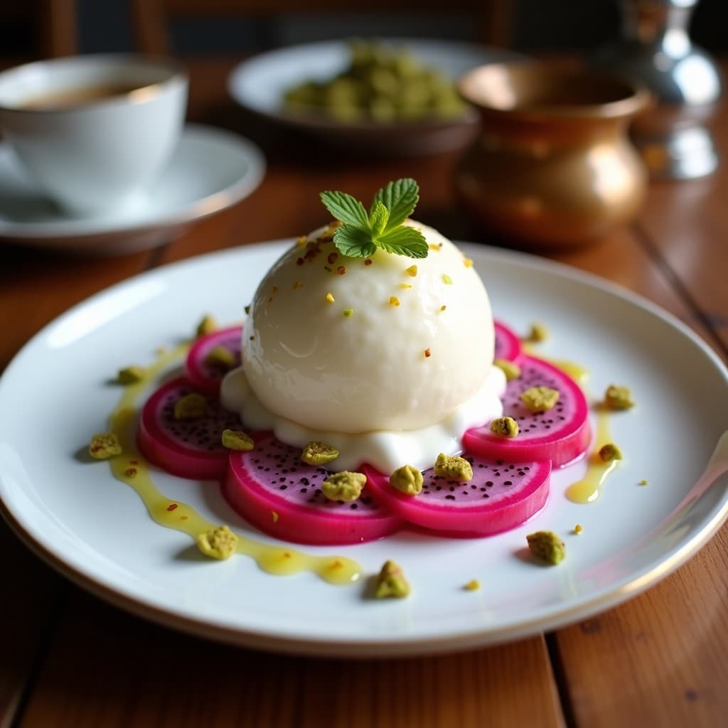 Helado de Pitahaya y Coco con Trozos de Pistacho: Postre Mexicano Sin Lácteos en 5 Minutos