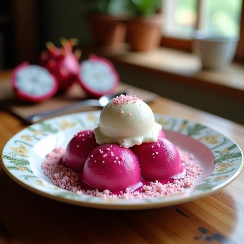 Helado de Pitahaya Rosa y Coco: Postre Sin Lácteos y Bajo en Calorías