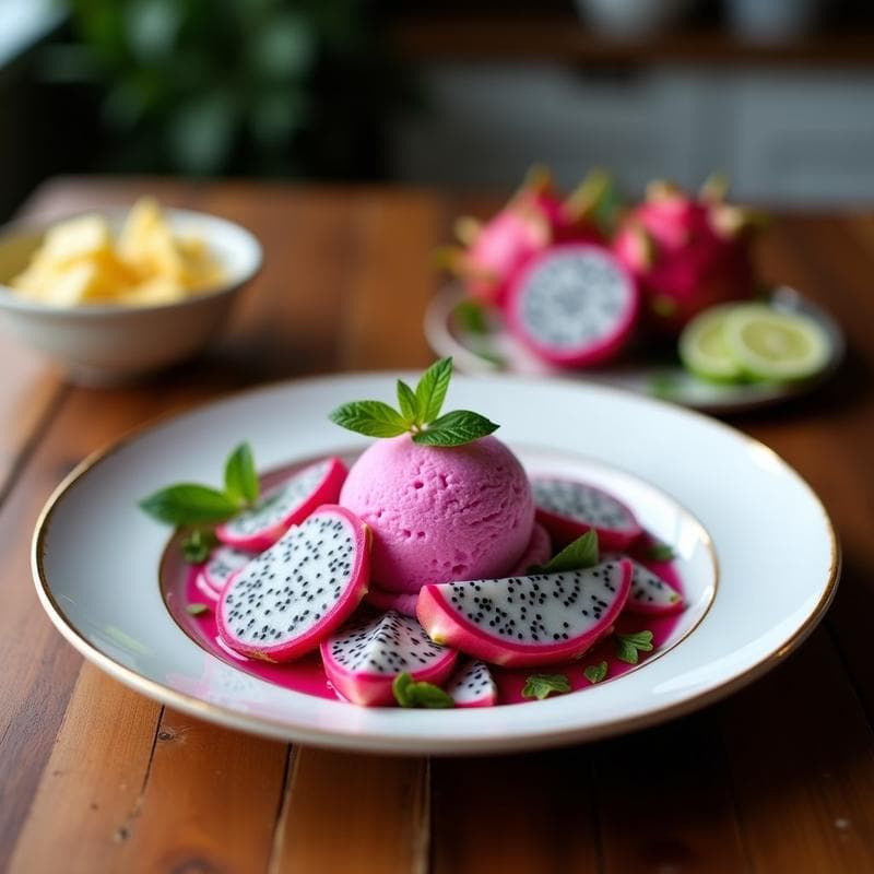 Helado de Pitahaya y Coco: Postre Mexicano Vegano Sin Azúcar en 2 pasos