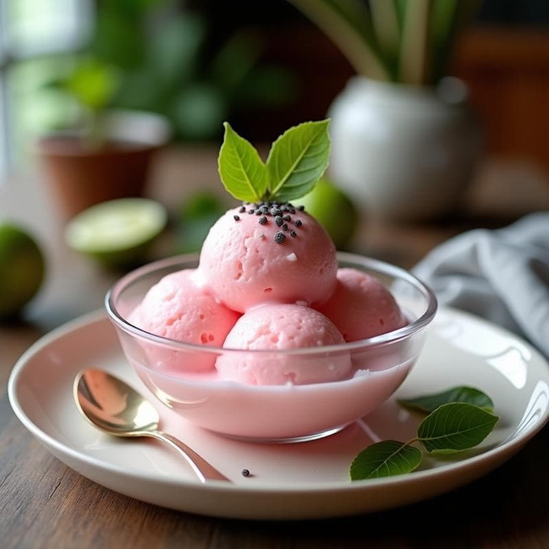 Helado de Pitahaya y Limón Kaffir: Postre Tailandés Sin Azúcar en 3 Ingredientes