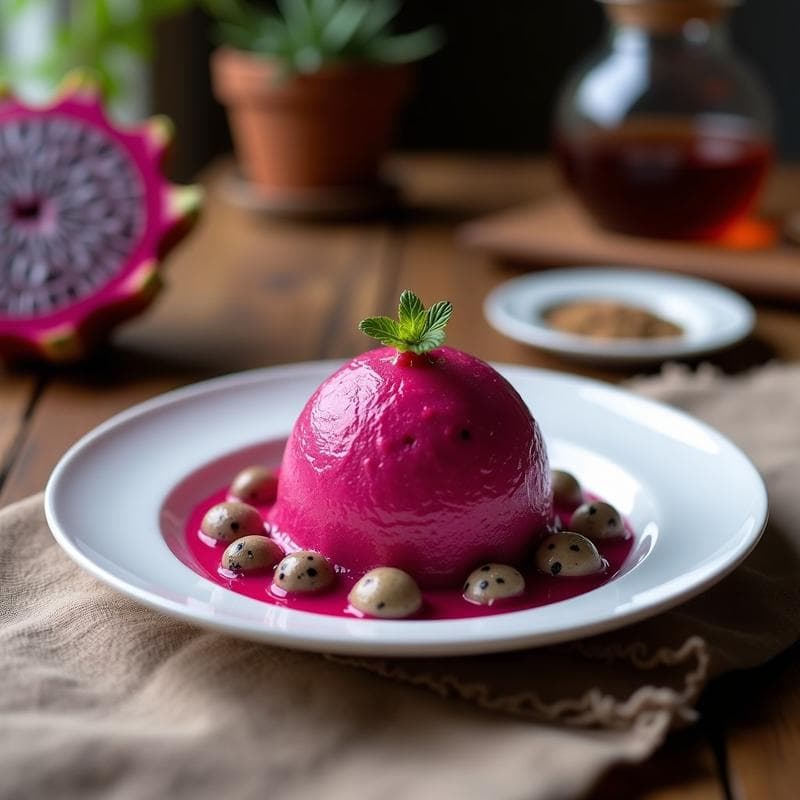 Helado de Pitaya y Hibisco: Postre Vegano Sin Azúcar y Rico en Antioxidantes