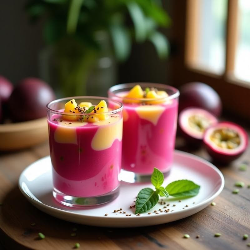 Helado de Pitaya y Maracuyá: Postre Mexicano Vegano y Sin Azúcar en Airfryer