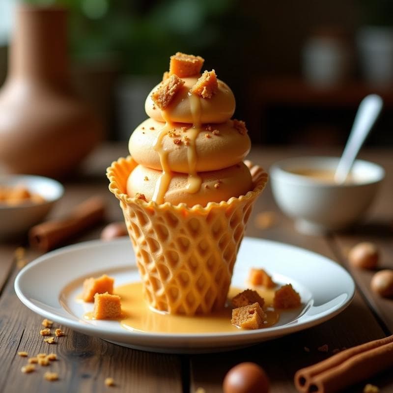Helado de Pitimini con Leche de Avellanas y Trozos de Turrón: Postre Valenciano Vegano y Sin Lácteos