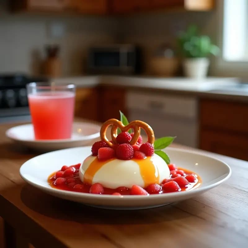 Helado de Queso Cream Cheese y Mermelada de Frambuesa con Trozos de Pretzel: Dulce y Salado en un Solo Bocado