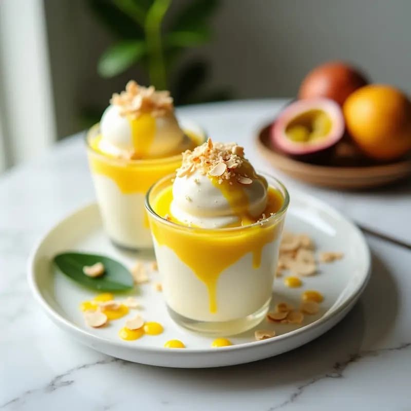 Helado de Queso Crema y Maracuyá: Receta Brasileña Sin Horno y con Airfryer