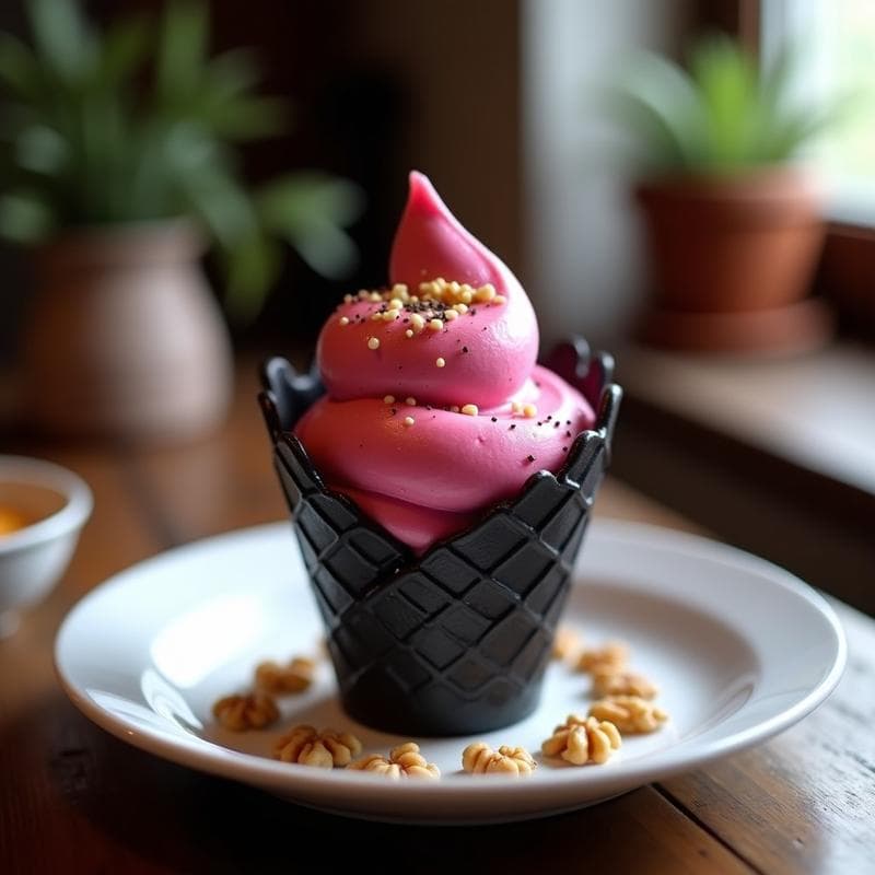 Helado de Remolacha y Queso de Cabra: Postre Salado-Dulce Sin Azúcar con Textura Cremosa