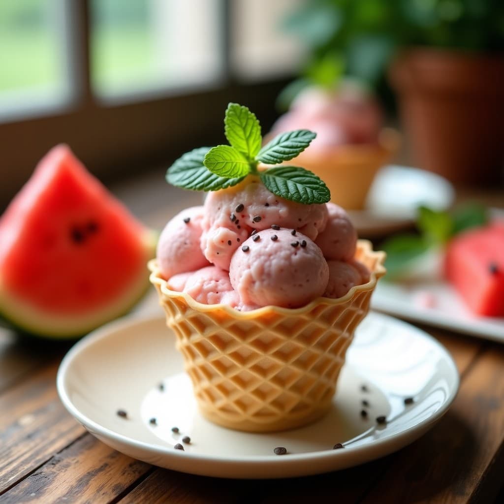 Helado de Sandía y Albumen de Garbanzo: Postre Vegano Sin Azúcar y Proteico