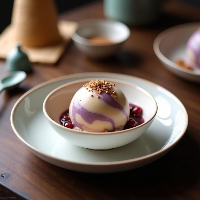 Helado de Té de Barley y Higos Chumbos: Postre Coreano Sin Lácteos Ni Azúcar