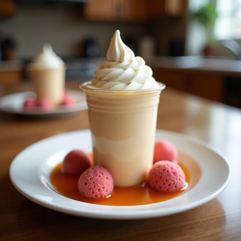 Helado de Té de burbujas con Leche de Coco y Lychee: Postre Vegano Sin Azúcar en 10 Minutos