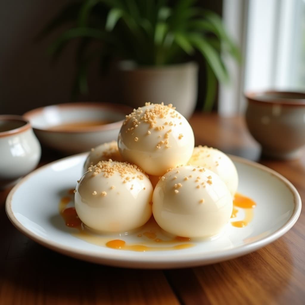 Helado de Té de Burbujas (Bubble Tea) con Perlas de Coco: Postre Taiwán Sin Lácteos
