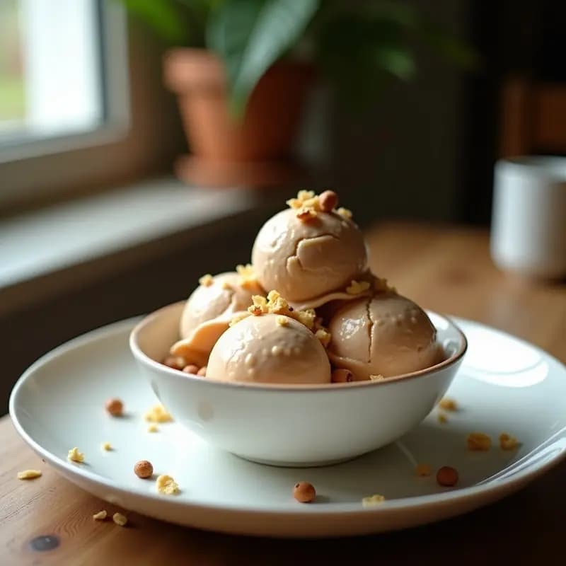 Helado de Té de Hongos Chaga y Leche de Avellana: Postre detox sin azúcar en 3 ingredientes