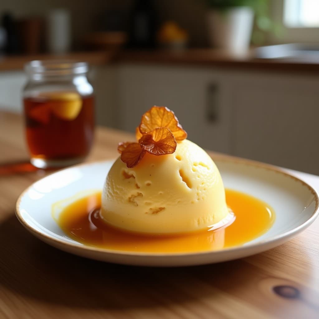 Helado de Té Chai y Anacardos con Swirl de Miel de Dátil: Postre Indio Sin Azúcar