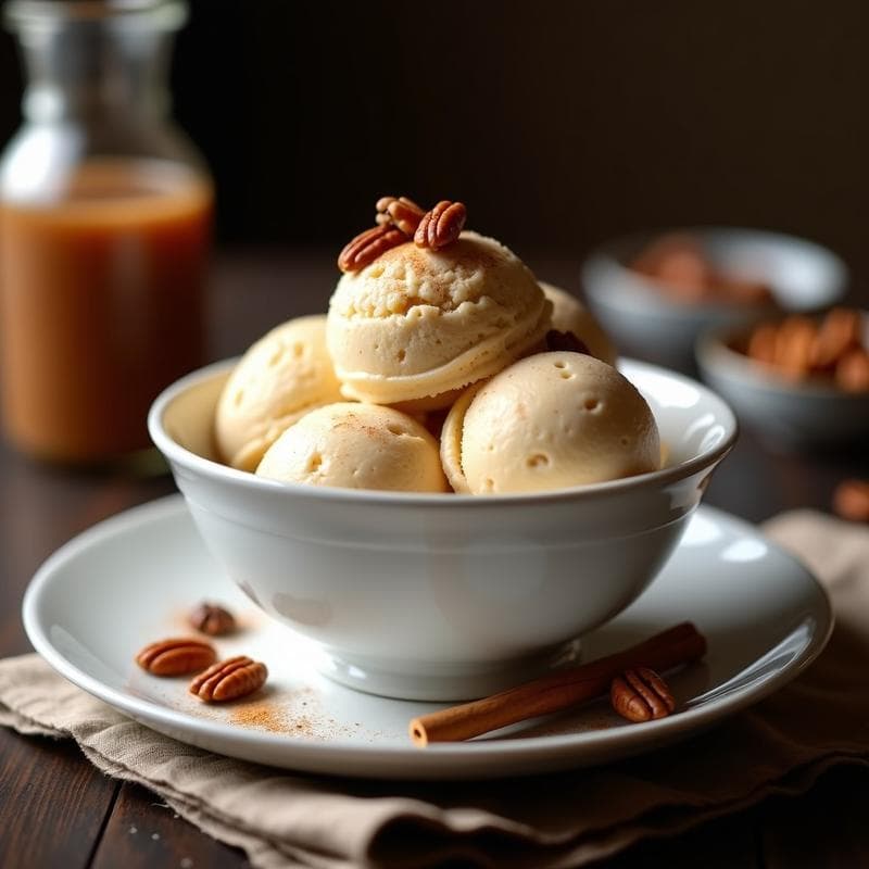 Helado de Té Chai y Leche de Avena con Crujiente de Nueces: Postre Indio Vegano