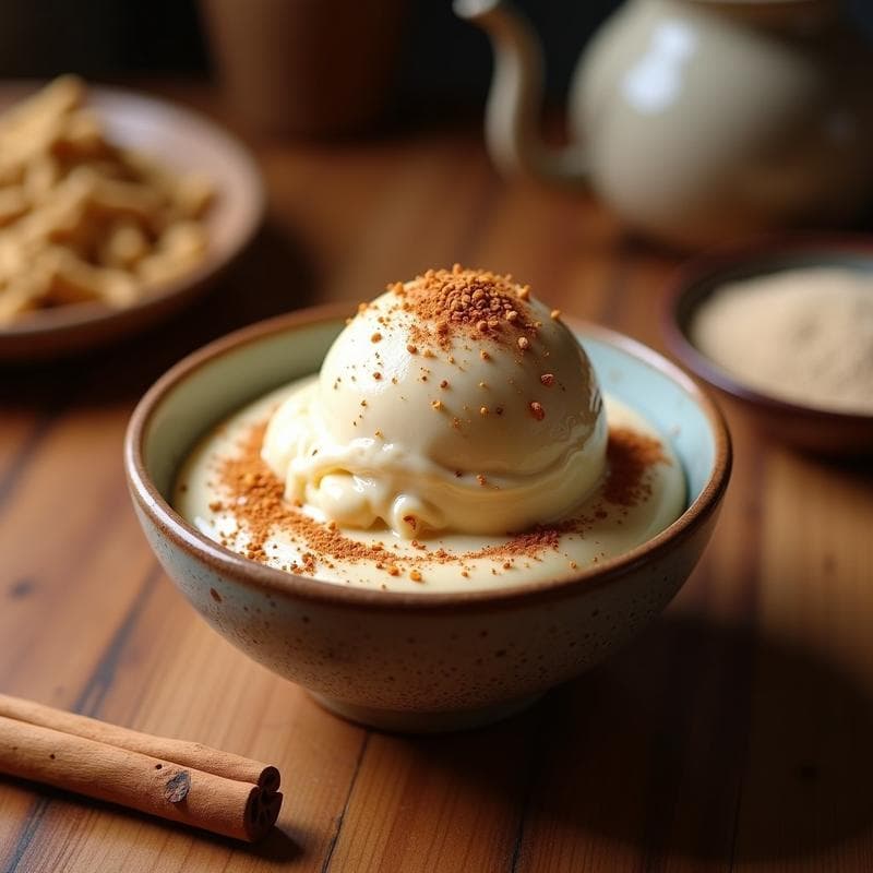Helado de Té Chai y Leche de Cñamabis: Postre Indio Keto con Especias en Thermomix