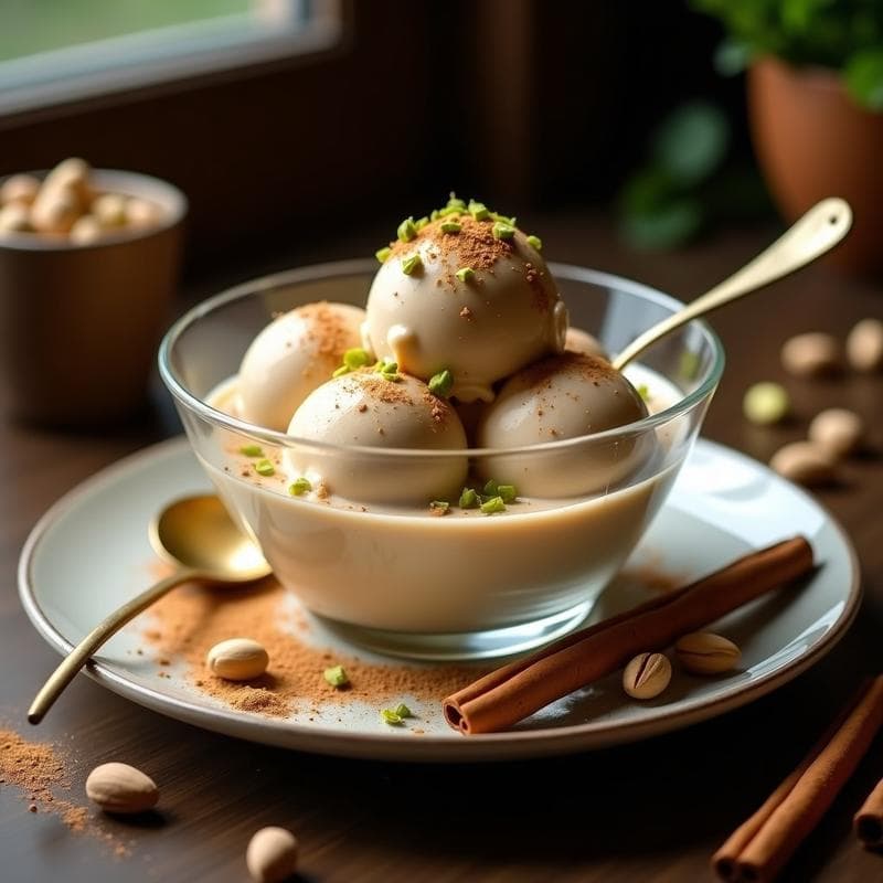Helado de Té Chai y Leche de Pistacho: Postre Sin Azúcar con Edulcorante de Eritritol