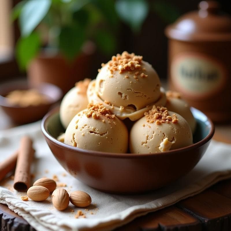 Helado de Té Chai y Mantequilla de Cacahuete: Postre Keto Sin Lácteos