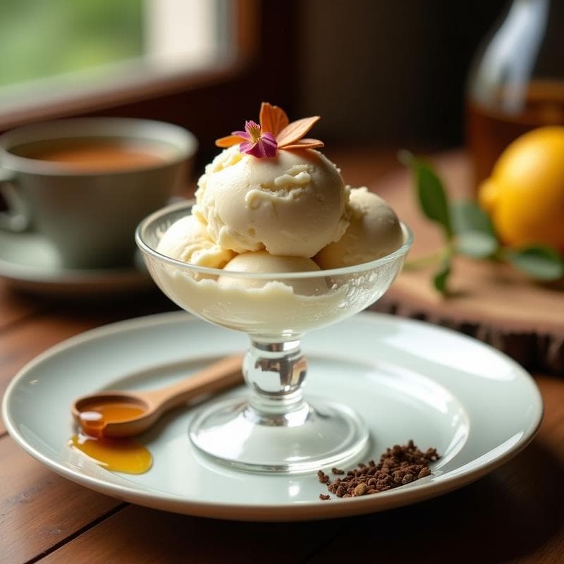 Helado de Té Earl Grey y Miel de Manuka: Postre Británico Antiinflamatorio