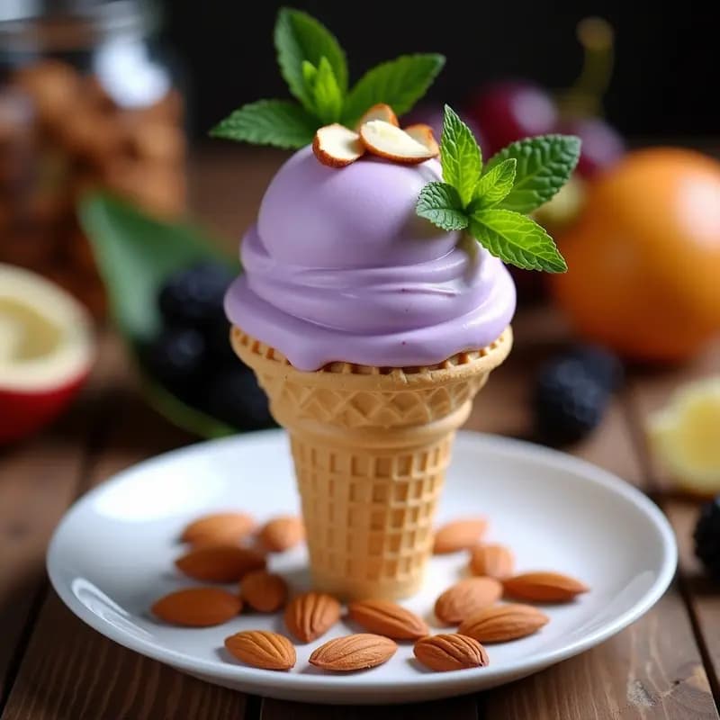 Helado de Té de Jabuticaba y Queso Crema Vegano: Postre Brasileño Sin Lácteos en Thermomix