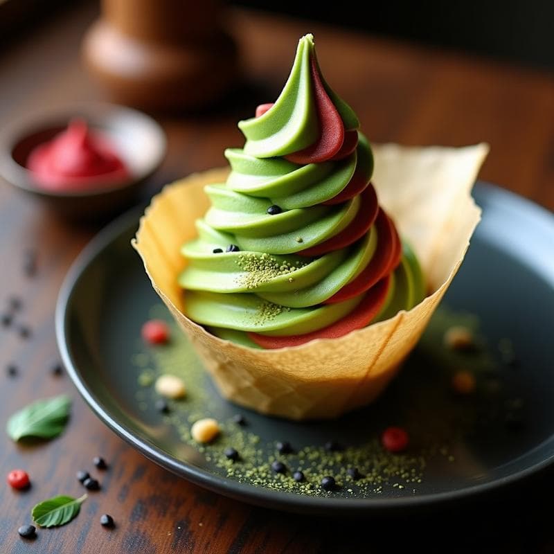 Helado de Té Matcha y Red Bean Paste: Postre Japonés Sin Lácteos en 3 Ingredientes