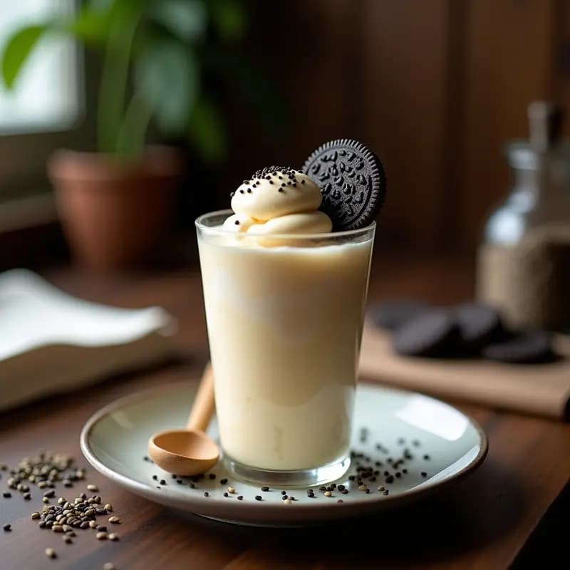 Helado de Te Matthew con Galletas de Sésamo: Postre Chino Tradicional Sin Lácteos