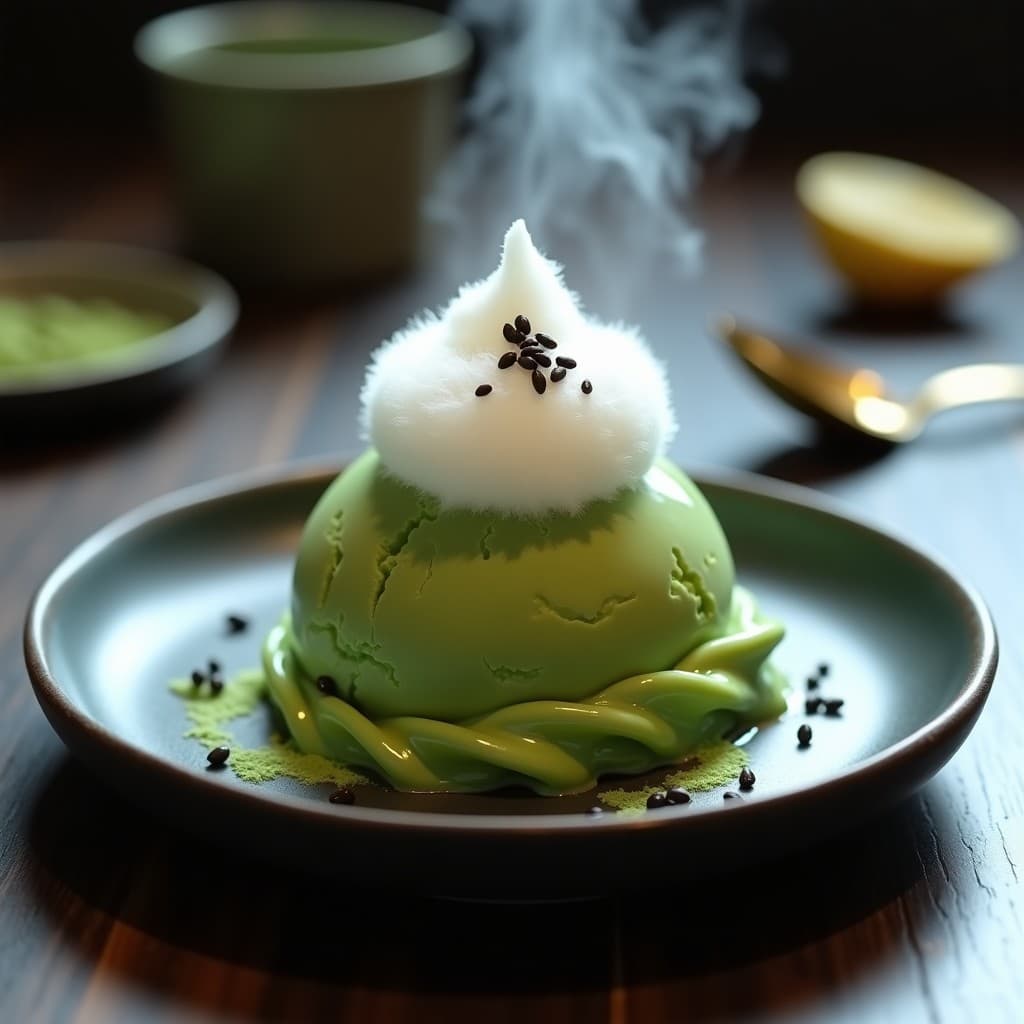 Helado de Té Verdes y Algodón de Azúcar de Stevia: Postre Chino Sin Azúcar en 5 Minutos