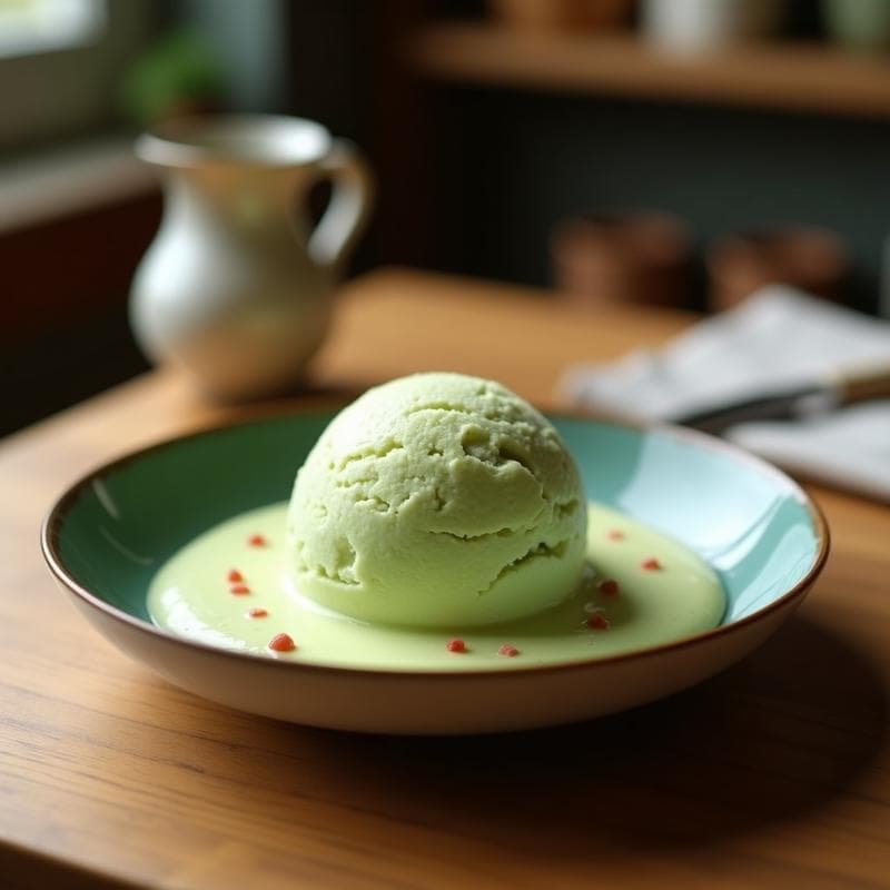 Helado de Té Verde y Coco: Postre Vegano Keto con Textura Cremosa en 4 Ingredientes