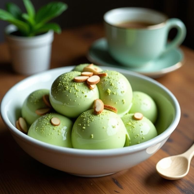 Helado de Té Verde y Ginseng: Postre Keto Sin Azúcar con Toque Coreano