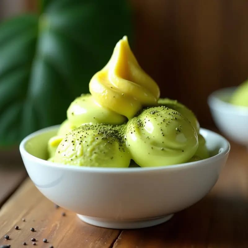 Helado de Té Verde y Mango: Postre Japonés Sin Lactosa y Refrescante en 3 Ingredientes